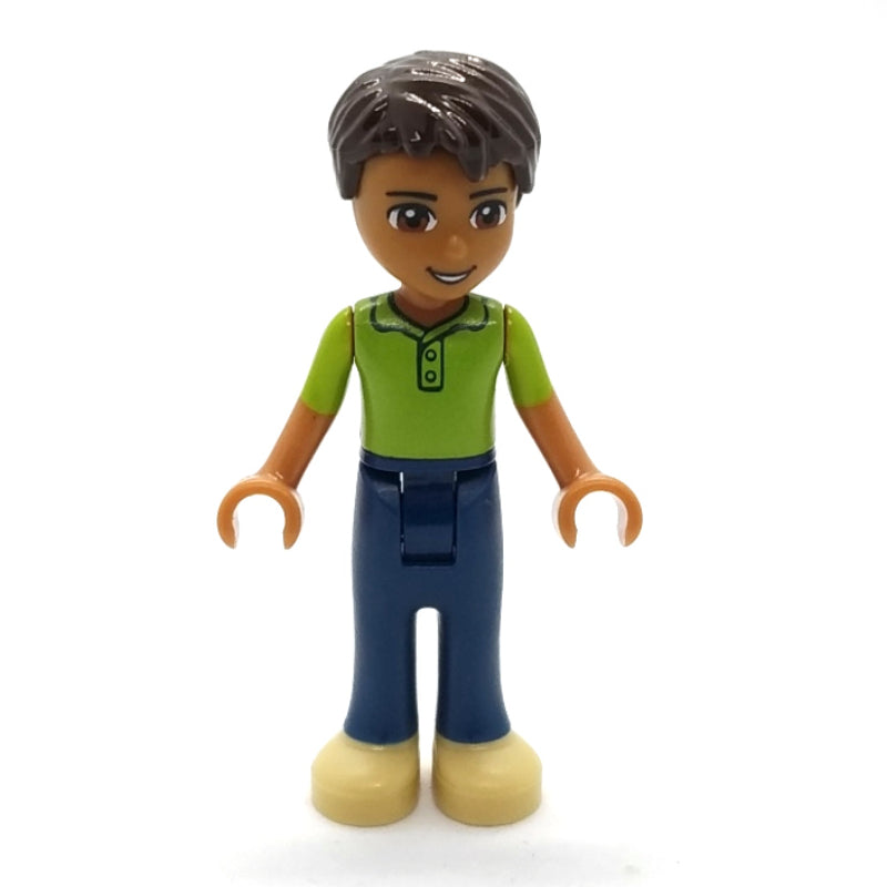 fig-002354 – Robert - Lime Vest, Dark Blue Trousers
