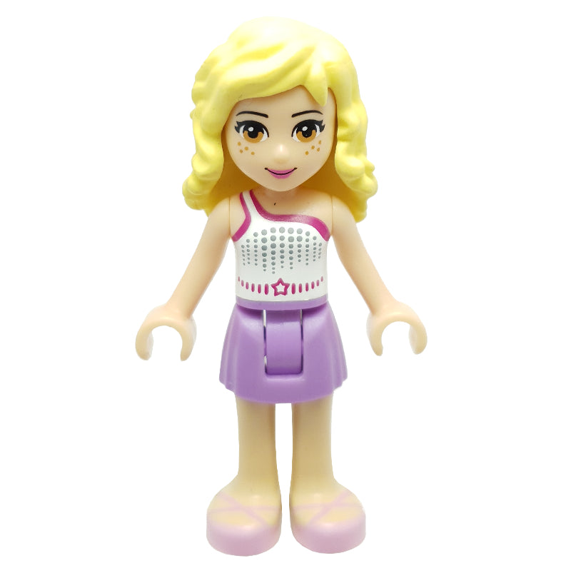 fig-002357 – Naya - White Top, Medium Lavender Skirt