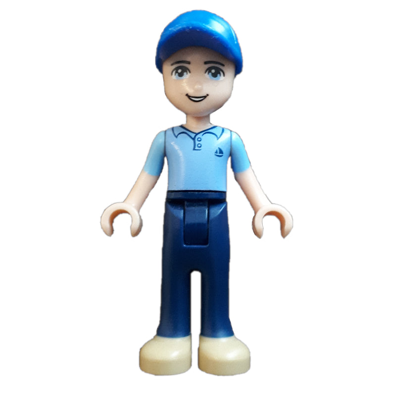 fig-002358 – Andrew - Medium Blue Shirt, Dark Blue Trousers, Cap