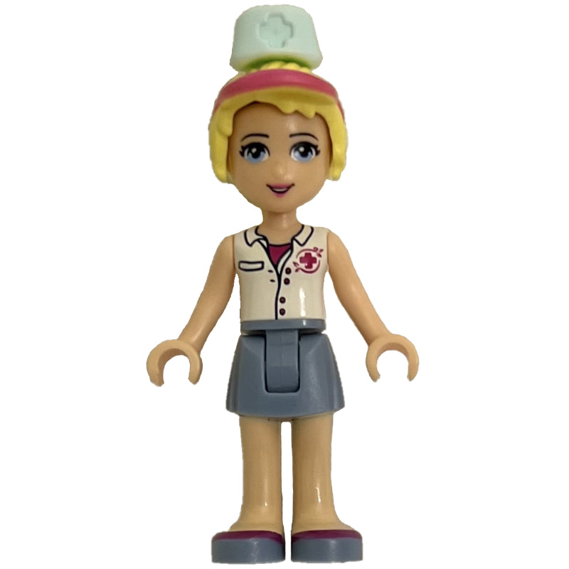 fig-002367 – Stephanie - Lavender Blouse, Sand Green Skirt, Hat