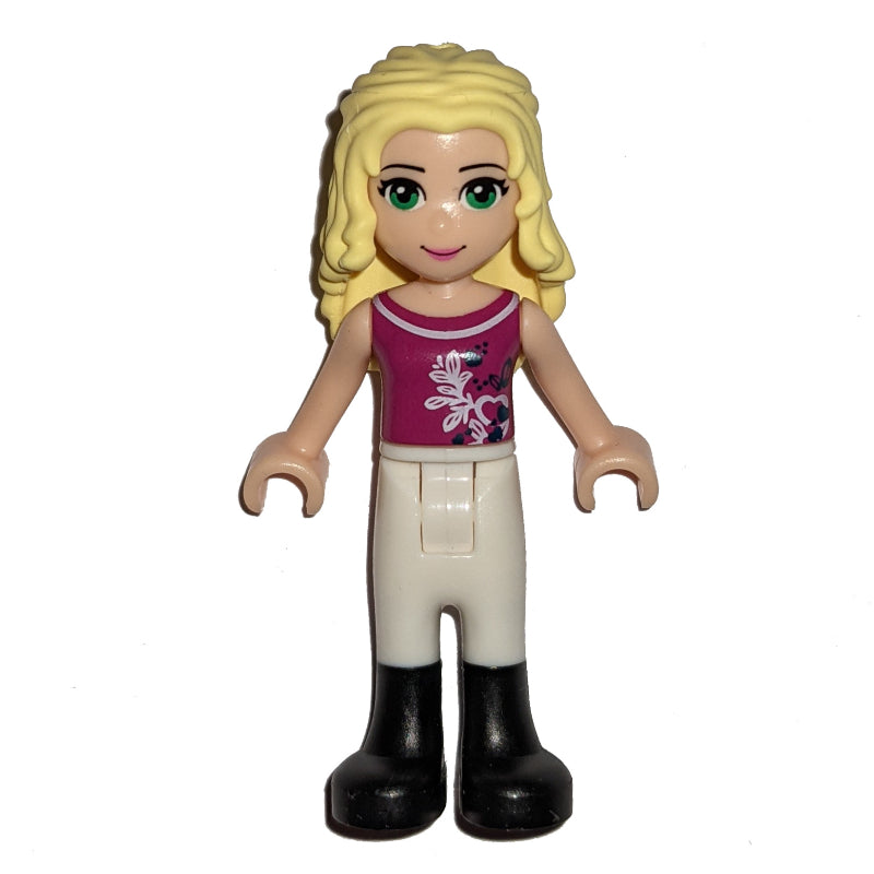 fig-002373 – Liza - Magenta Top, White Trousers