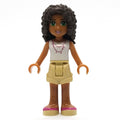 fig-002381 – Andrea - White Top, Tan Shorts
