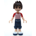 fig-002388 – Noah - White Red Shirt, Dark Blue Trousers