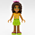 fig-002389 – Andrea - Bright Light Orange Top, Lime Shorts
