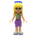 fig-002390 – Stephanie - White/Lime Top, Lavender Skirt, Glasses