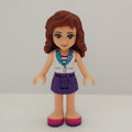 fig-002392 – Olivia - White Blouse, Dark Purple Skirt