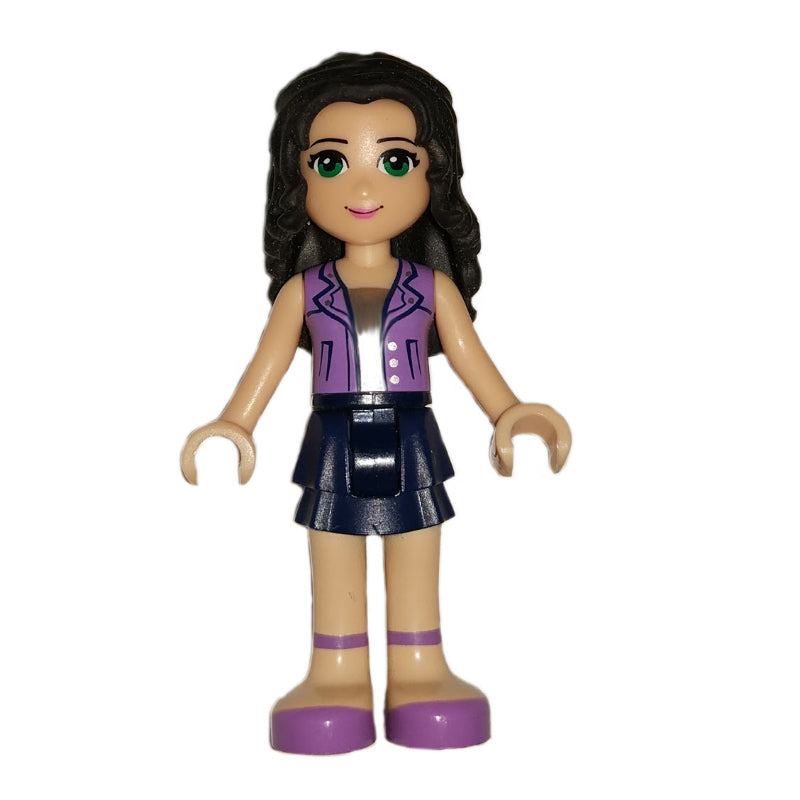 fig-002395 – Emma - Medium Lavender Vest, Dark Blue Skirt