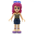 fig-002396 – Livi - Black Top, Dark BLue Skirt, Glasses