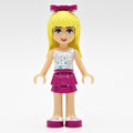 fig-002402 – Stephanie - White/Silver Top, Magenta Skirt
