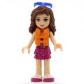 fig-002404 – Olivia - Sand Green Vest, Magenta Skirt