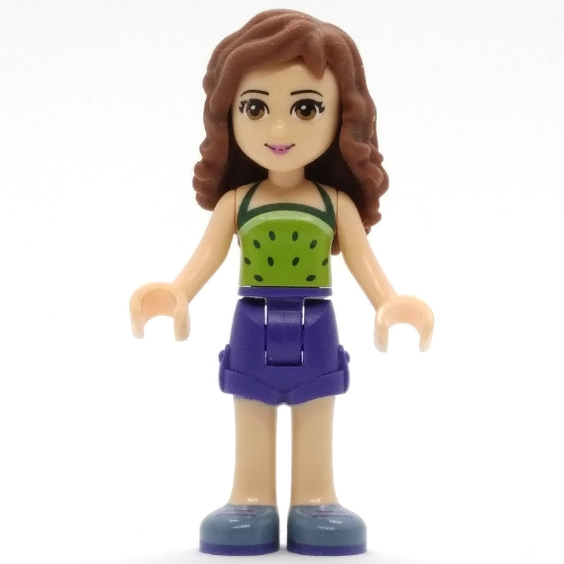 fig-002408 – Olivia - Lime Top, Dark Purple Skirt