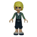 fig-002409 – Ben - Sand Green Hoodie, Dark BLue Trousers