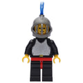 fig-002478 – Knight (Breastplate on Black) - Black Legs, Dark Gray Helmet, Blue Plume