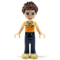 fig-002583 – Daniel - Orange Shirt, Dark BLue Trousers