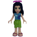fig-002593 – Emma - Medium Azure Top, Lime Skirt