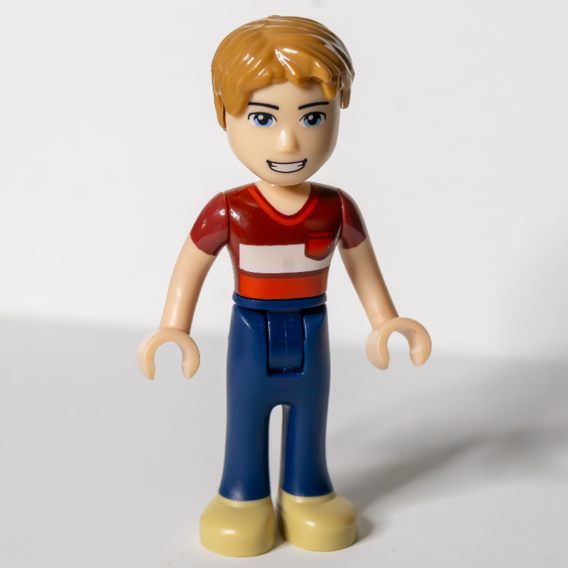 fig-002598 – Henry - Red Shirt, Dark Blue Trousers