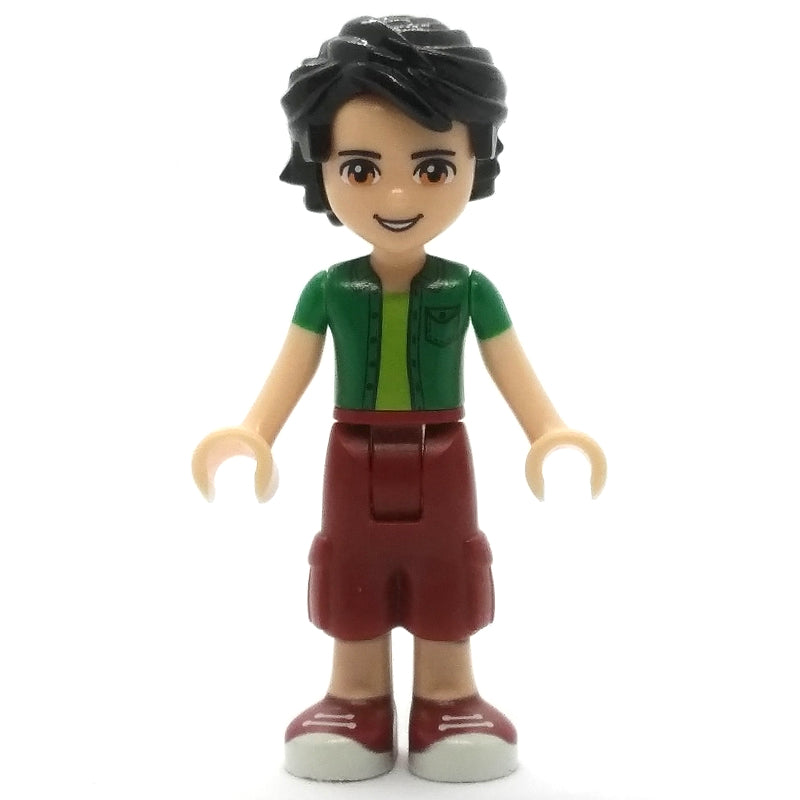 fig-002600 – Oliver - Green Jacket, Dark Red Trousers