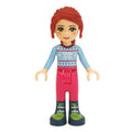 fig-002607 – Mia - Bright Light Blue Sweater, Magenta Trousers