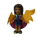 fig-002620 – Andrea - Medium Blue Jacket, Dark Blue Skirt, Cape