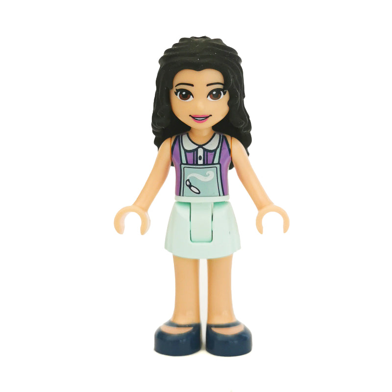 fig-002627 – Emma - Magenta Top, Light Aqua Apron
