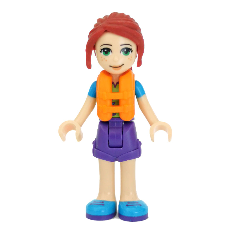 fig-002634 – Mia - Lime Top, Dark Purple Skirt, Life Vest