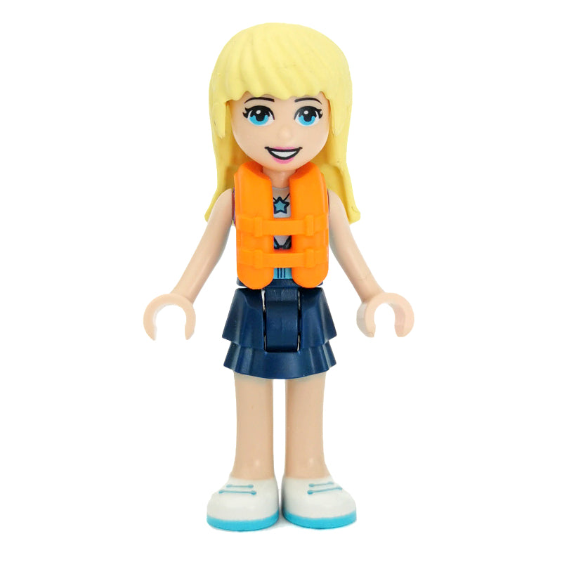 fig-002635 – Stephanie - Azure Top, Dark Blue Skirt, Life Vest