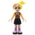 fig-002647 – Chloe - Orange Vest, Black Skirt