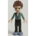 fig-002653 – Ethan - Sand Green Hoodie, Black Trousers, Open Mouth