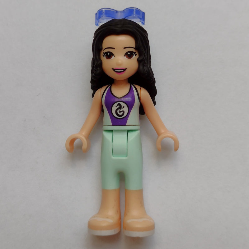 fig-002664 – Emma - Dark Purple/Light Aqua Wet Suit, Glasses