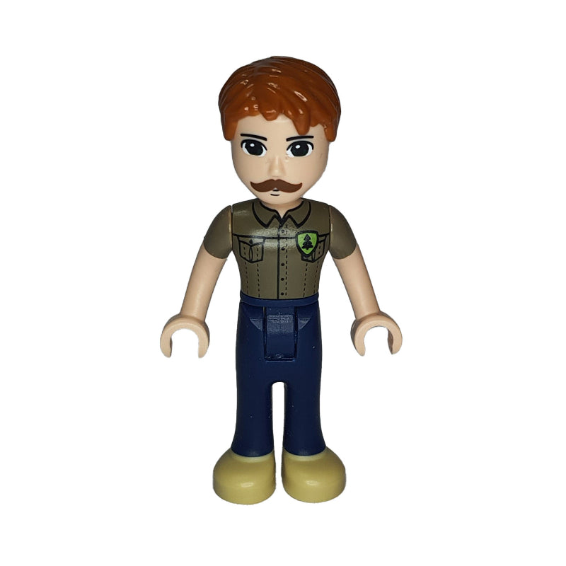 fig-002668 – Angus - Dark Tan Shirt, Dark Blue Trousers