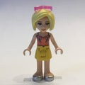 fig-002700 – Roxy - Coral Top, Yellow Skirt, Sunglasses
