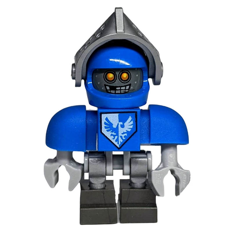 fig-003179 – Clay Bot with Blue Helmet with Silver Visor