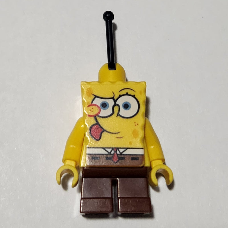 fig-003266 – SpongeBob Squarepants with Tongue Sticking Out and Lever on Head