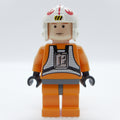 fig-003538 – Luke Skywalker, Orange Rebel Pilot Outfit, Dark Bluish Gray Hips, Black Eyes