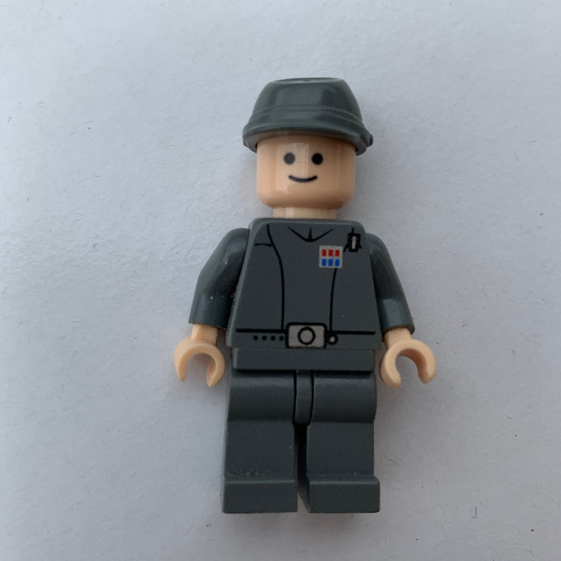 fig-003546 – Imperial Officer / Captain / Commandant / Commander, Dark Bluish Gray Uniform, Cavalry Cap, Black Eyes
