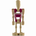 fig-003654 – Battle Droid Security, Dark Red Torso with Tan Print, Two Bent Arms