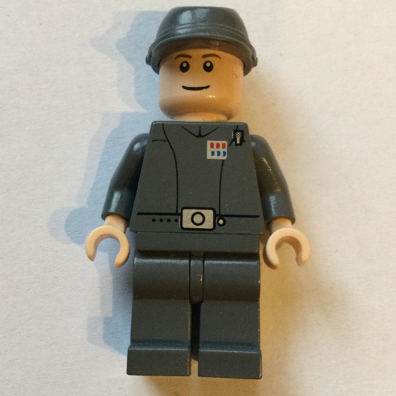 fig-003674 – Imperial Officer / Captain / Commandant / Commander, Dark Bluish Gray Uniform, Cavalry Cap, Brown Eyebrows