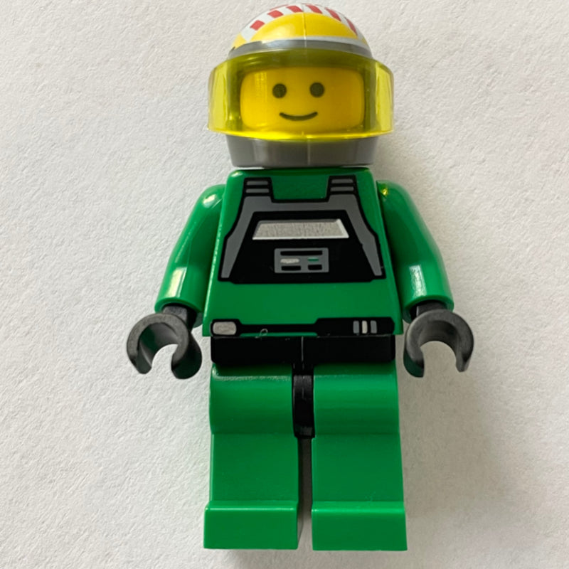 fig-003712 – Rebel Pilot A-wing, Green Uniform, Black Eyes, Trans-Yellow Visor