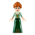 fig-003751 – Anna - Sand Green and Dark Green Dress, Closed Mouth