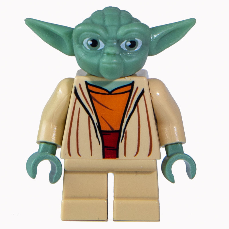 fig-003765 – Yoda, Sand Green Head with Gray Hair, Dark Red Sash (Clone Wars)