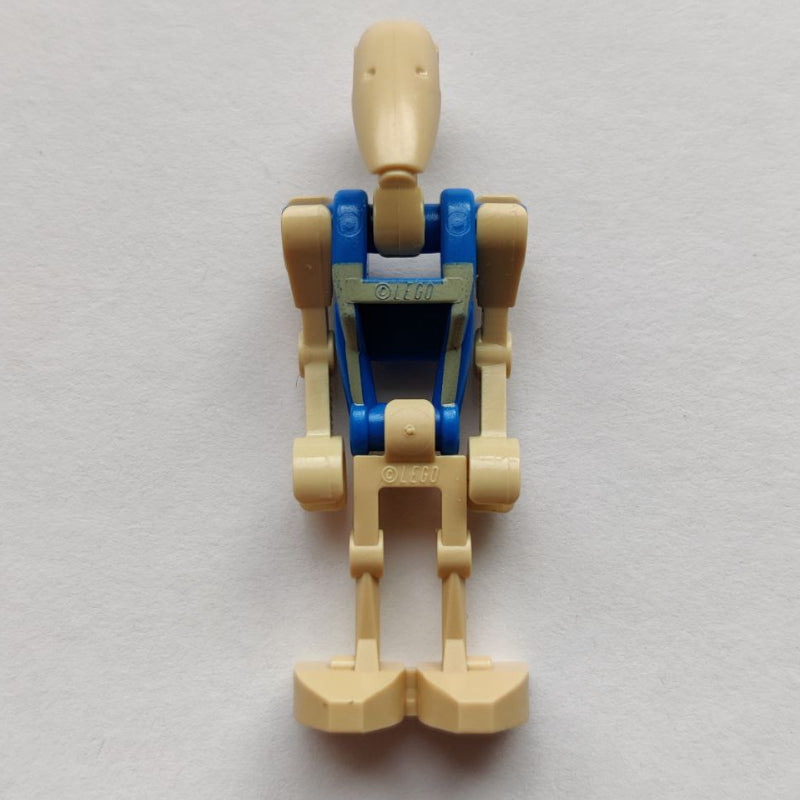 fig-003794 – Battle Droid Pilot, Blue Torso with Tan Print, Two Bent Arms