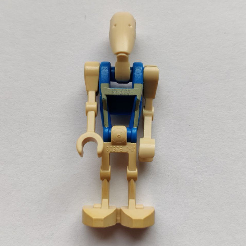 fig-003798 – Battle Droid Pilot, Blue Torso with Tan Print, One Bent Arm, One Straight Arm