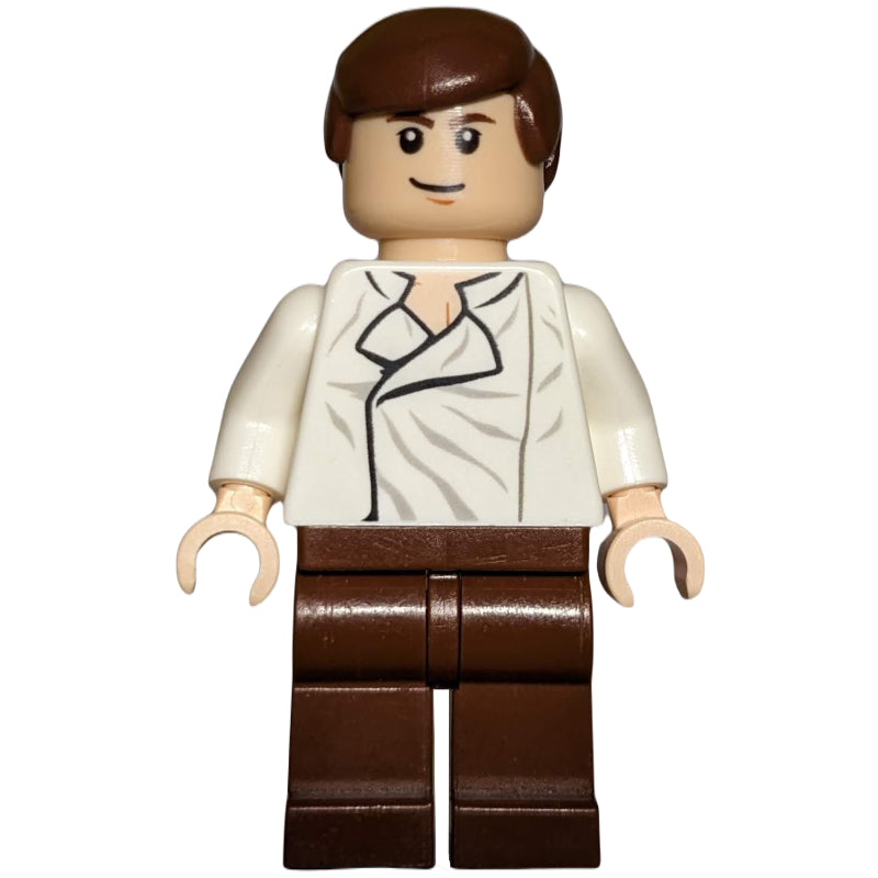 fig-003850 – Han Solo, White Shirt, Reddish Brown Legs, Single Sided Head
