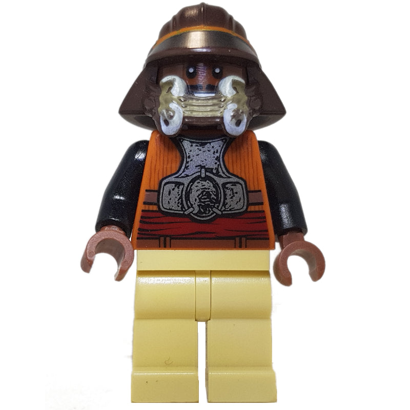 fig-003886 – Lando Calrissian, Skiff Guard Disguise, Dark Brown Helmet, Tan Legs