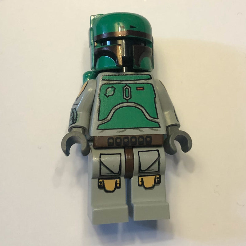fig-003908 – Boba Fett, Helmet and Jetpack, Light Gray Armor, Printed Legs