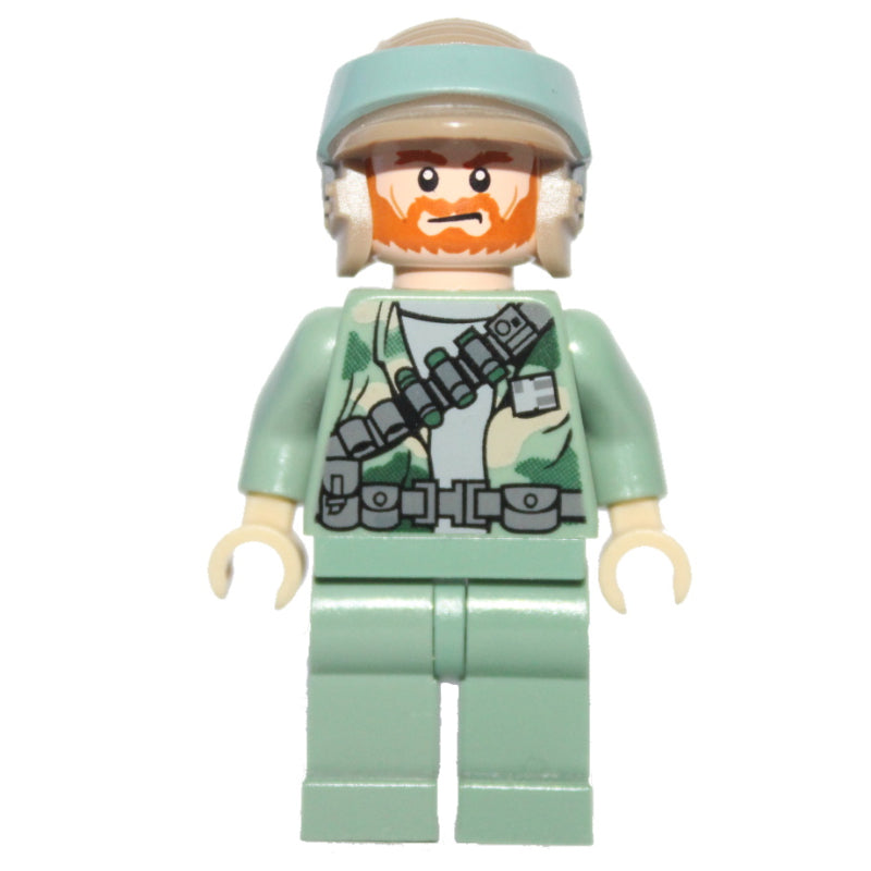 fig-003944 – Rebel Trooper in Endor Uniform, Sand Green Legs, Dark Orange Beard