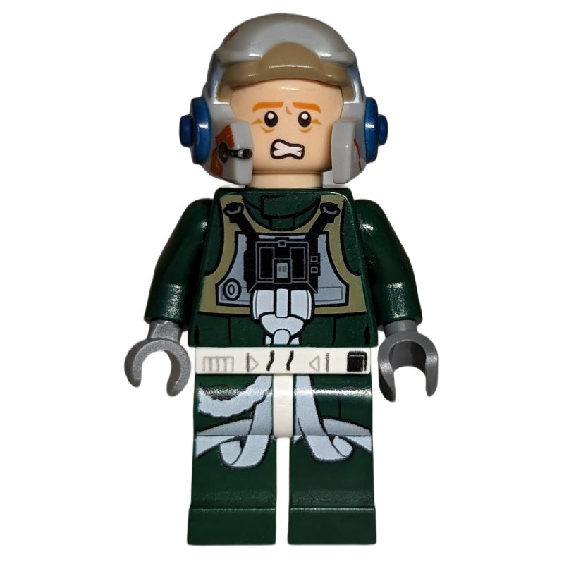 fig-003964 – Rebel Pilot A-wing, Dark Green Uniform, Sand Blue Helmet Stripe