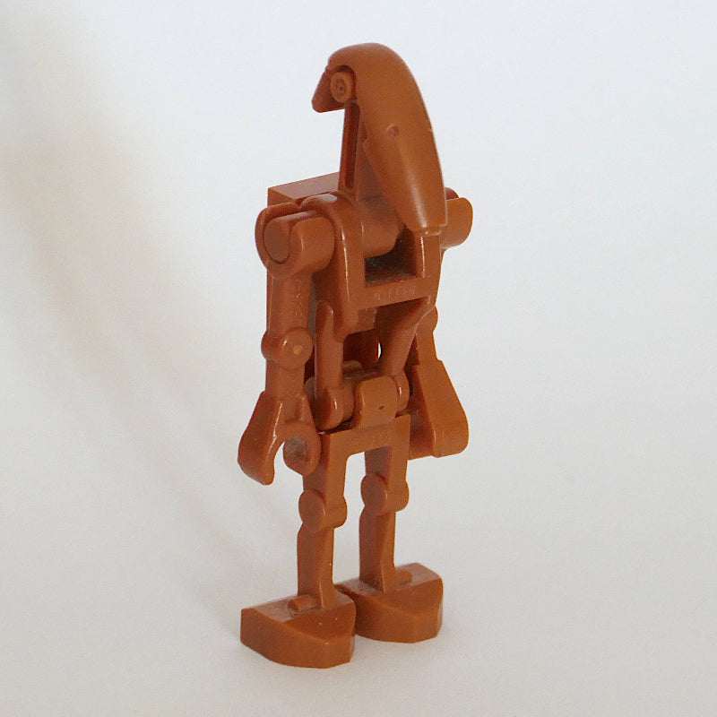 fig-003978 – Battle Droid, Dark Orange, One Straight Arm, One Bent Arm, 1 x 2 Plate on Back