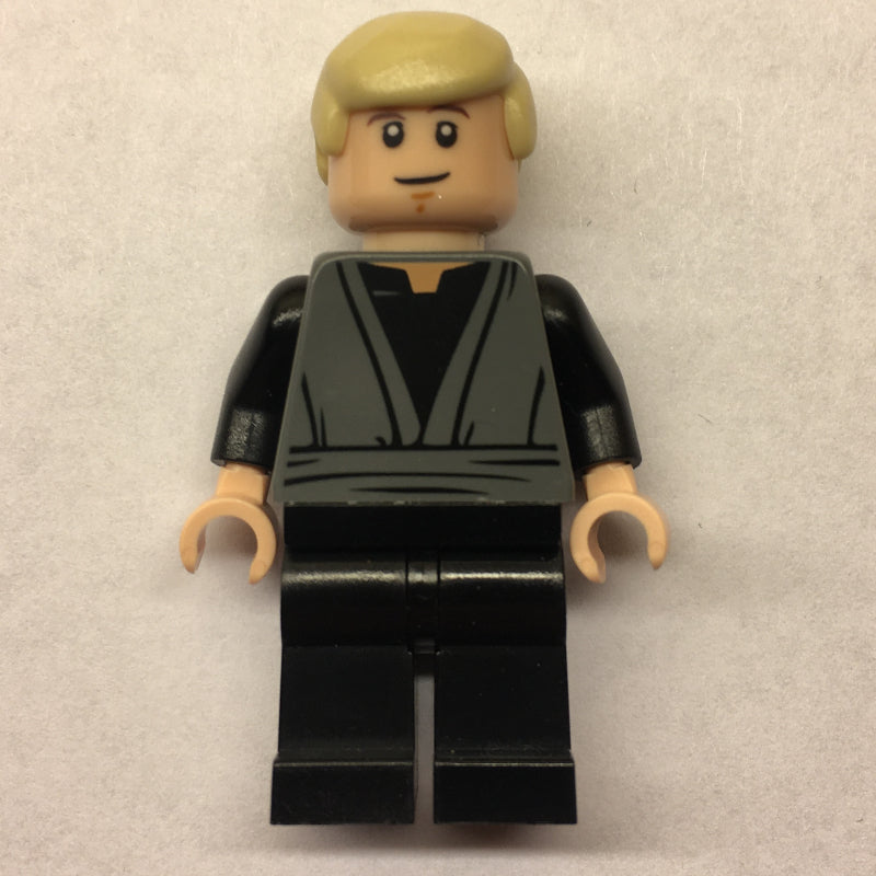 fig-003989 – Luke Skywalker, Dark Bluish Gray Robes, Tan Hair, Dual Sided Head