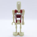 fig-004041 – Battle Droid Security, Dark Red Torso with Tan Print, One Bent Arm, One Straight Arm